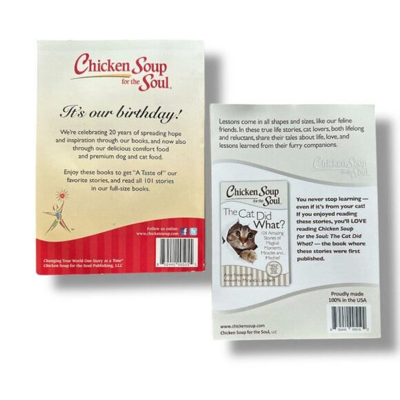 Lot of 2 Chicken Soup for the Soul Cat Lovers Books Paperback Life Lessons - Picture 2 of 3